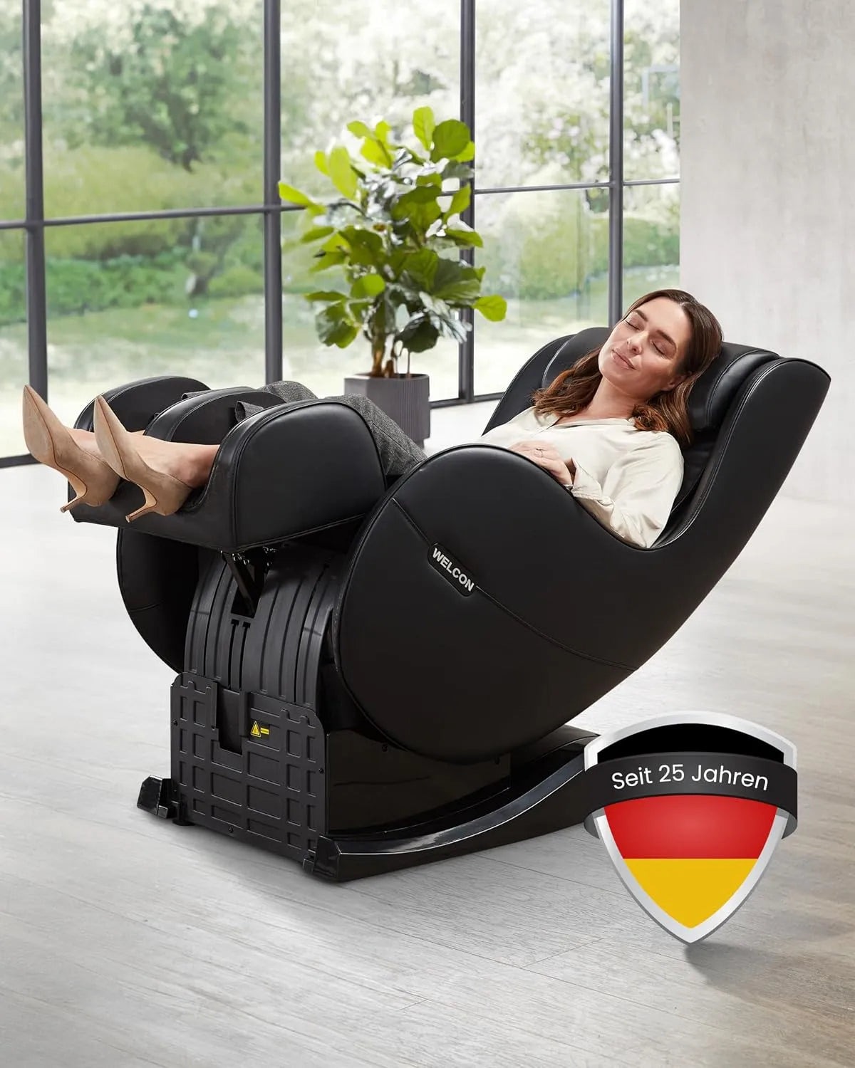Relax- und Massagesessel, WELCON EASYRELAXX, Schwarz, Elektrischer Sessel mit 4D Massage