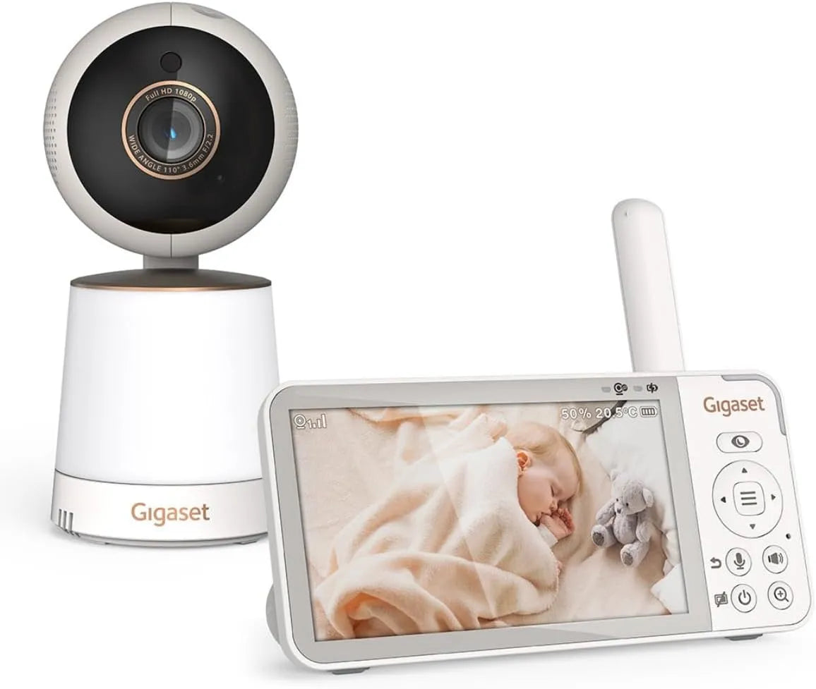 Video-Babyphone, Babyüberwachungsgerät, IPS-Panel, LCD-Display, kabellos, Weiß