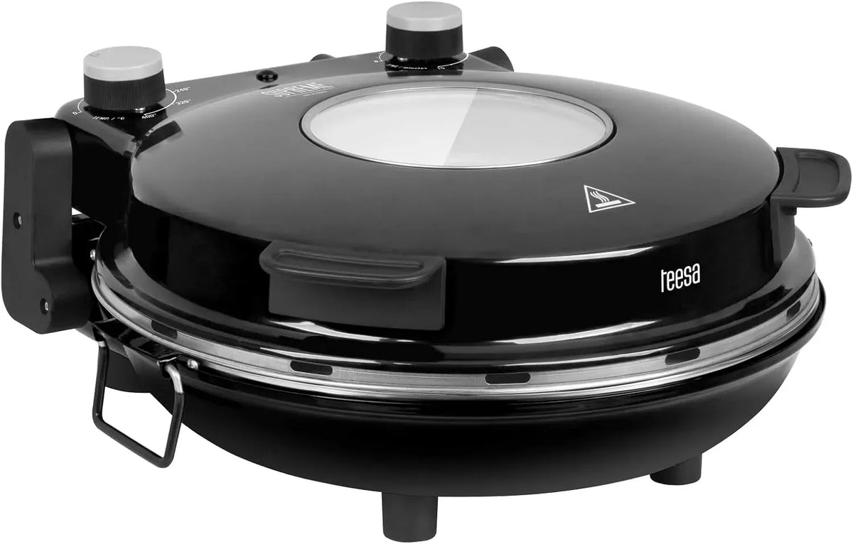 Elektrischer Pizzaofen TSA3231, 32 cm, 1200 W, 80 bis 400 °C, 2 Temperaturzonen
