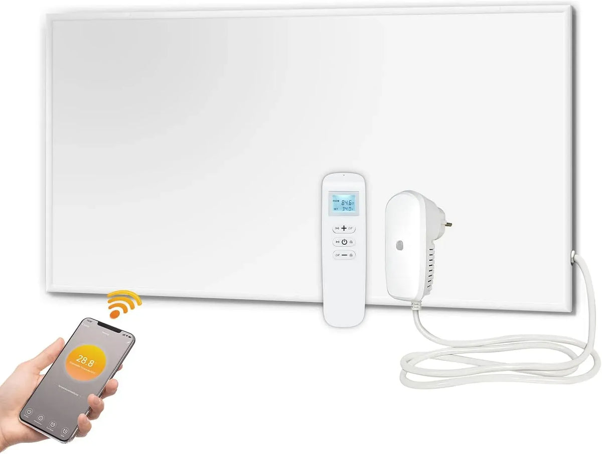 Elektroheizung, 1220 × 620mm, 700 W, Infrarotheizung Energiesparend-1220, WLAN, Thermostat