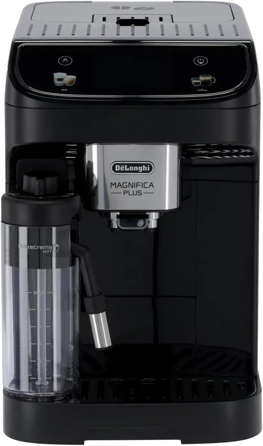 De'Longhi ECAM320.60.B Milchaufschäumer, Milchschäumer, Touch-Bedienung, Schwarz, Soft Touch Farbdisplay, 4 Rezepte, x2 Funktion