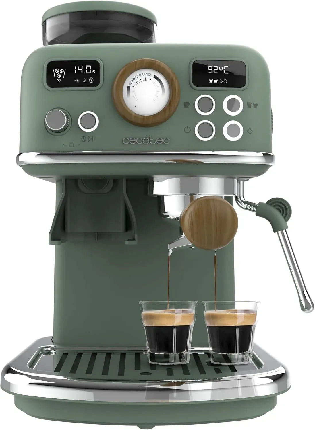 Cecotec Espressomaschine, 1,8 L, 1500 W, Kaffeemaschine für Espresso, Espressomaschine Power Espresso 20 Tradizionale Grind