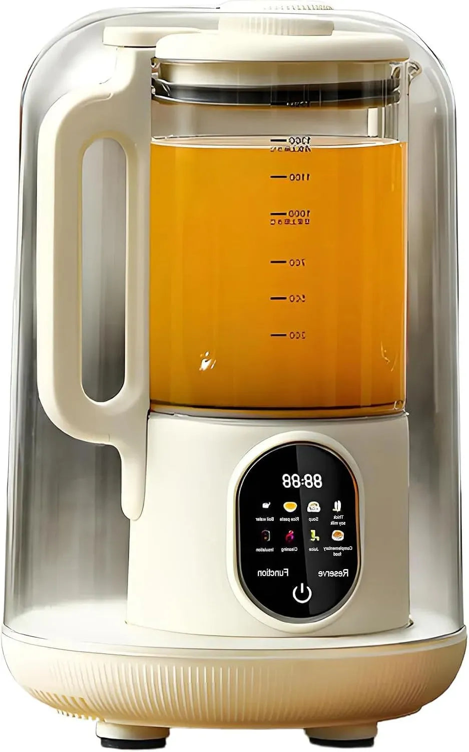 8-in-1 Soymilk Maker, Smoothie-Maschine, Abdeckung, 1500 ML, Wärmefunktion