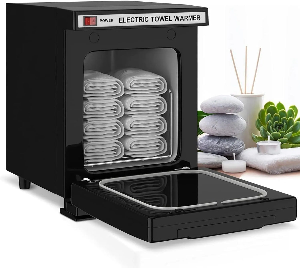 Handtuchwärmer, Schrank, Heizung, 5 L, Wohnzimmergestaltung, gewerblich, Wärmefunktion, Schwarz, für Spa