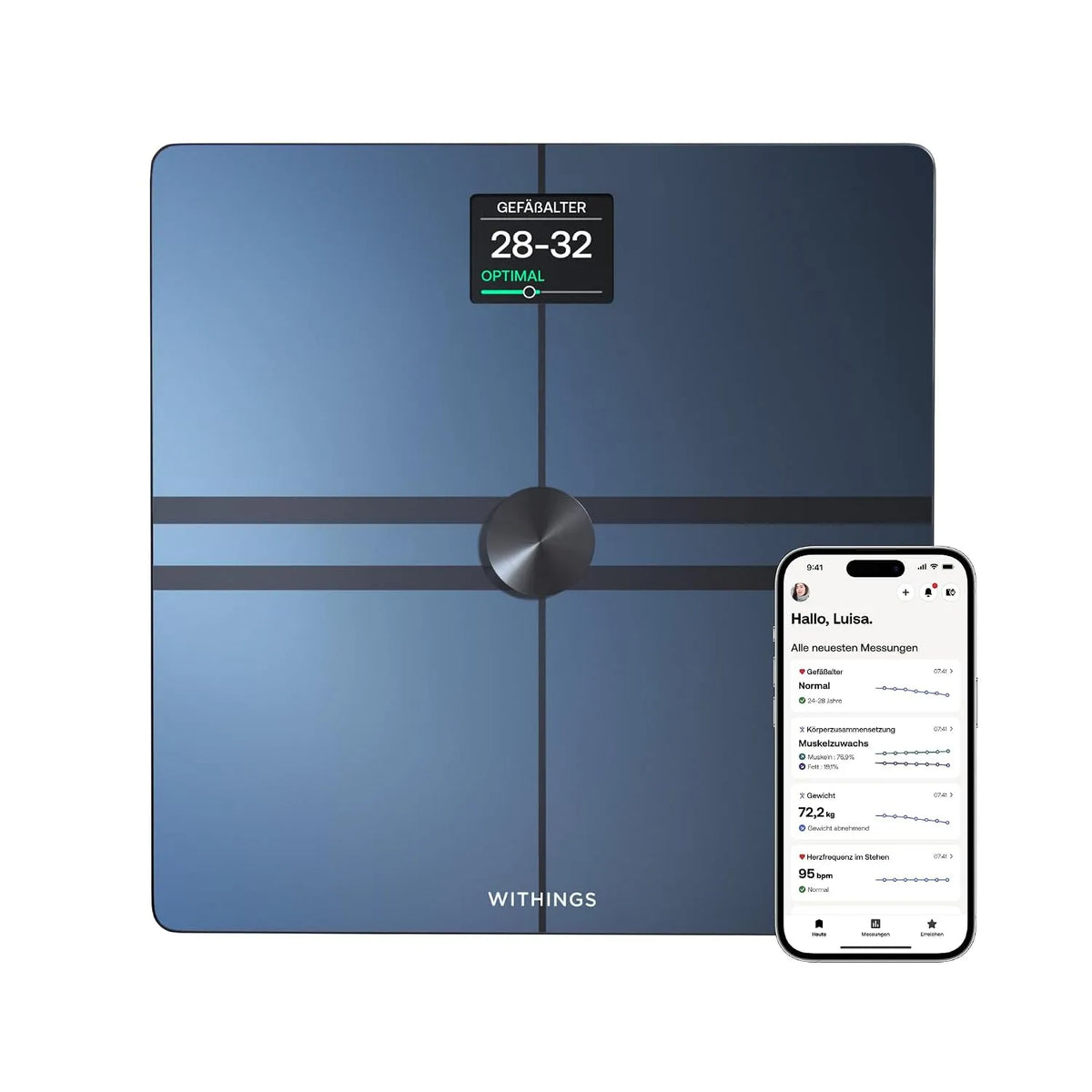 Google Multifrequenz-BIA-Waage, 50 g, WLAN, Bluetooth