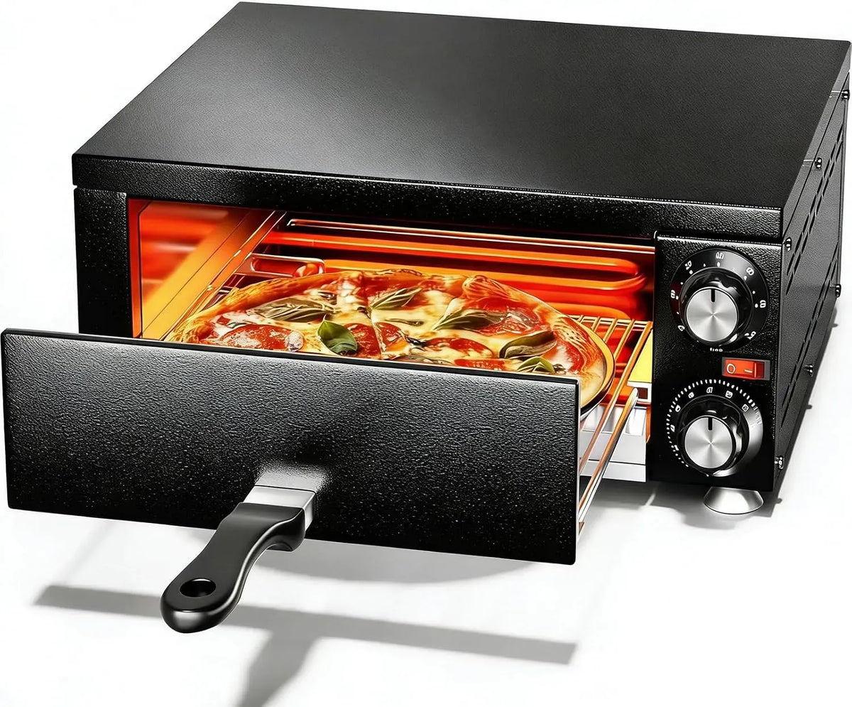 Elektrischer Pizzaofen, Timer, gewerblich, Edelstahl
