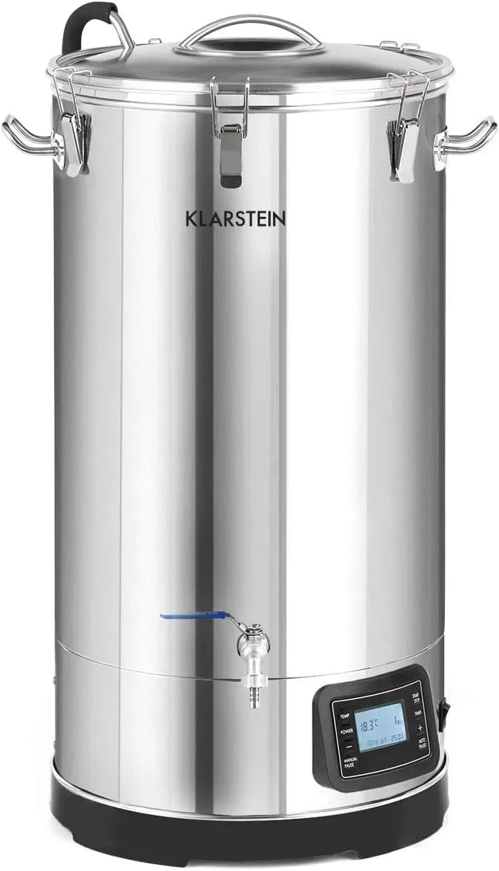Klarstein Umwälzpumpe, Brauanlage, 65 L, 3.000 W, Touch-Bedienung, Edelstahl, Silber