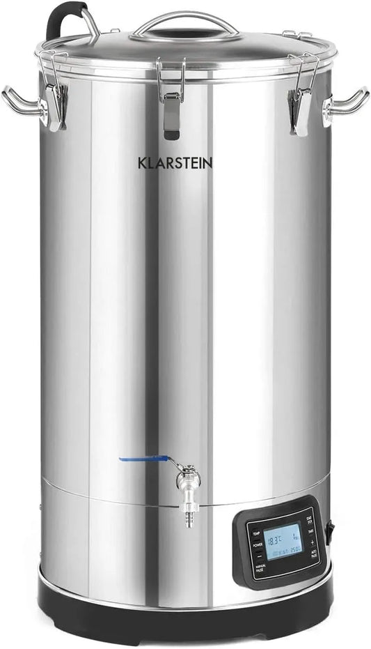 Klarstein Umwälzpumpe, Brauanlage, 65 L, 3.000 W, Touch-Bedienung, Edelstahl, Silber