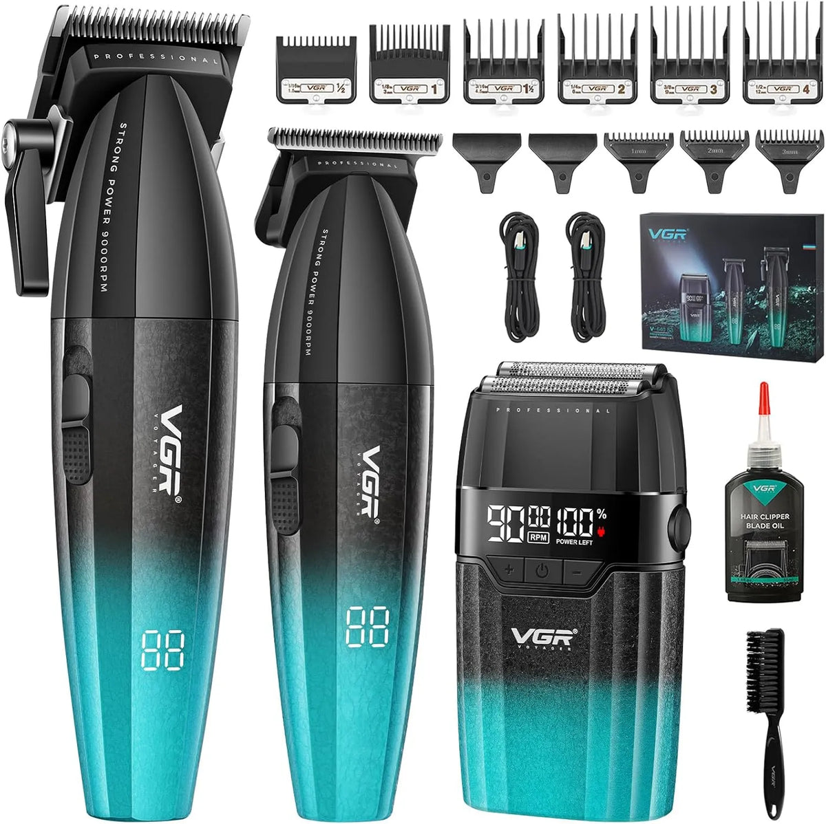 VGR 640 Haarschneidemaschine, Folienrasierer, Haarschneider, kabellos, für Herren