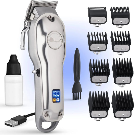 440C Haarschneidemaschine, USB-Kabel, Bürste, Motor, Edelstahl, kabellos