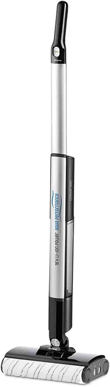 Akku, 16 V, kabellos, Weiß, Elektrischer, Trisa Floor Mop Elektrischer Bodenwischer 16V Li-Ion Akku Nasswischer Weiß