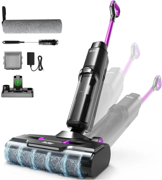 Staubsauger W15, großer Wassertank, LED Spracherinnerung Geeignet für Hartböden, 3 Reinigungsmodi, Kantenreinigung 6 mm