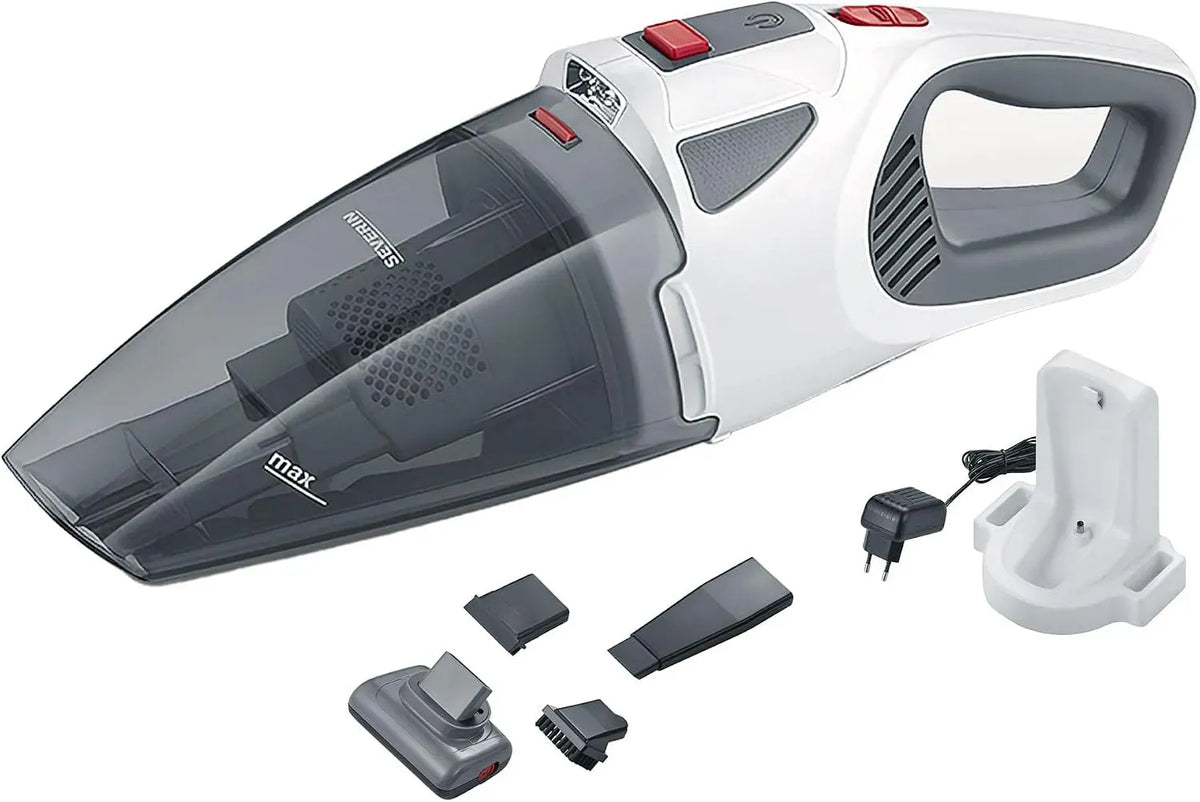 Severin HV 7146 4-in-1 Staubsauger, Weiß, bis zu 30 Min Laufzeit im Eco-Mode