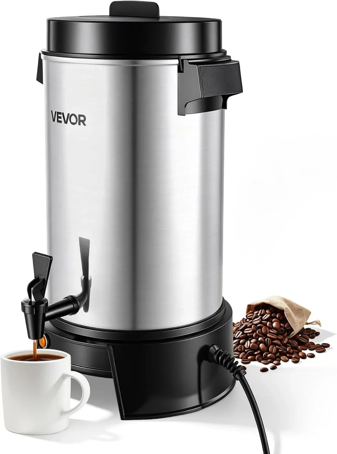 VEVOR L 42 Küchenarmatur, 6,3 L, 1190 W, Restaurant, Gastronomie, 2 Temperaturzonen, Kirchen und Restaurants