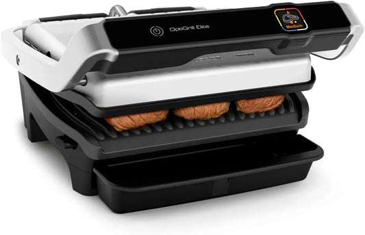 Tefal GC750D16 Kontaktgrill, Elektrogrill, OptiGrill, Kontaktgrill und Paninigrill, Edelstahl