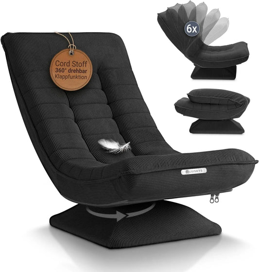 Relax- und Massagesessel 5-lagiger, Wohnzimmergestaltung, Grau, Ergonomisch & 360° drehbar, klappbar mit Polsterung