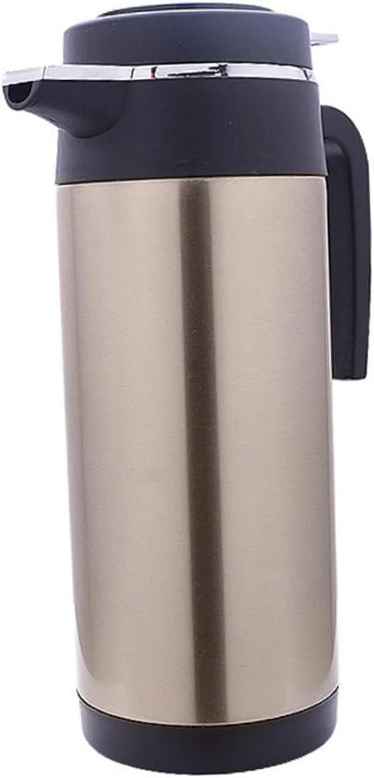 Wasserkocher, 12 V, Edelstahl, Schwarz, elektrischer Teekocher, Elektrischer Wasserkocher 1200ml Edelstahl Schwarz