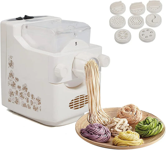 Nudelmaschine, 20.5 × 33 × 28.5 cm, 260 W, Nudelbereiter, Weiß, Es gibt 13 Arten von Formen