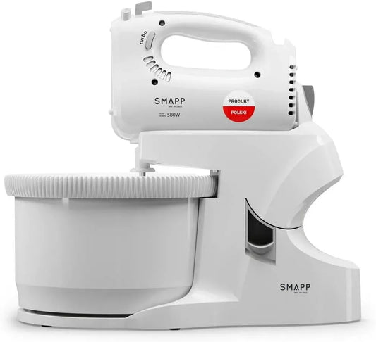 Küchenmaschine, 3,3 L, 580 W, SMAPP, Weiß, 5 Geschwindigkeiten