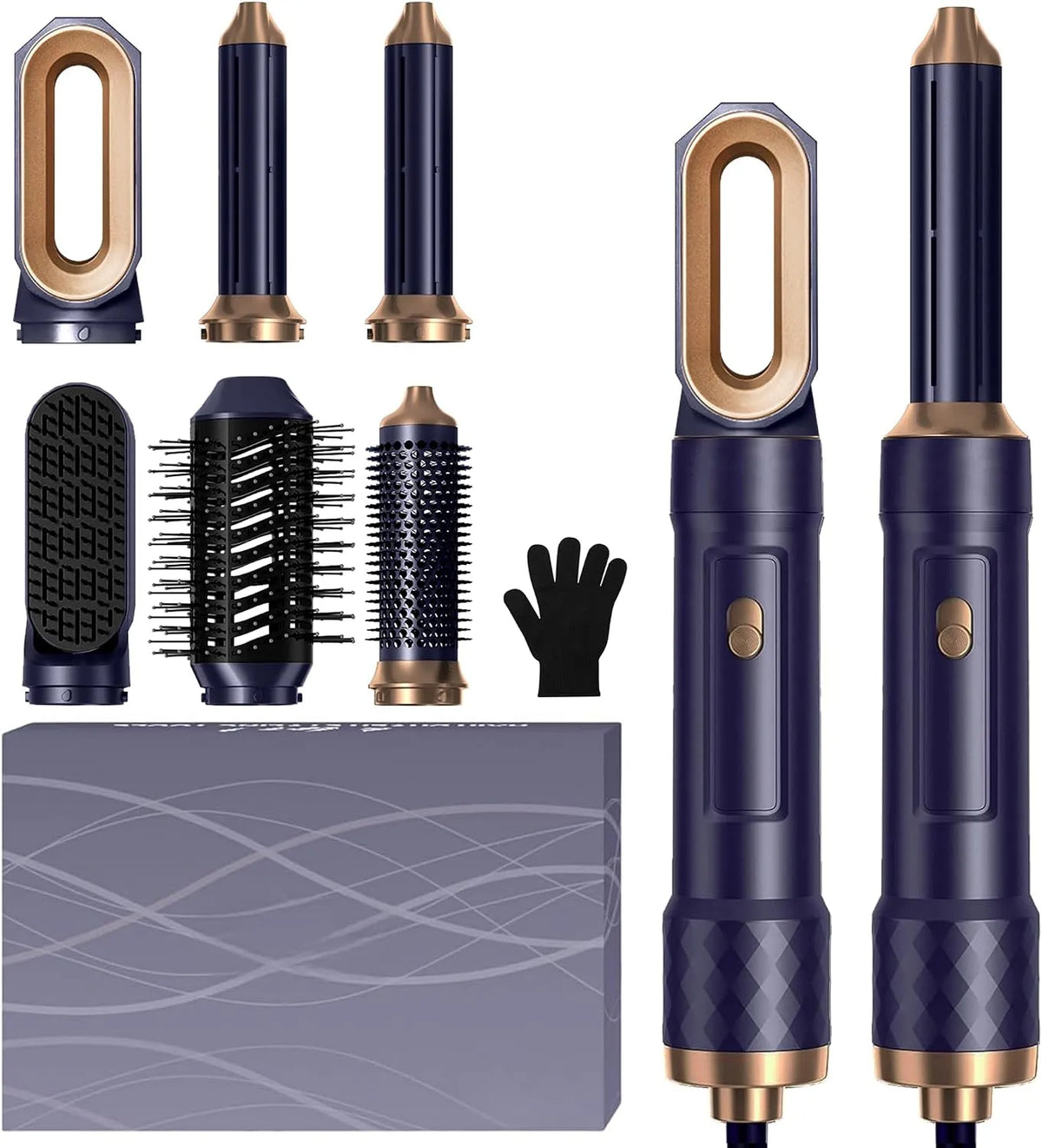 Rundbürstenföhn, Warmluftbürste, Wärmefunktion, für Glätten Trocknen Volumen Locken, UMIGA