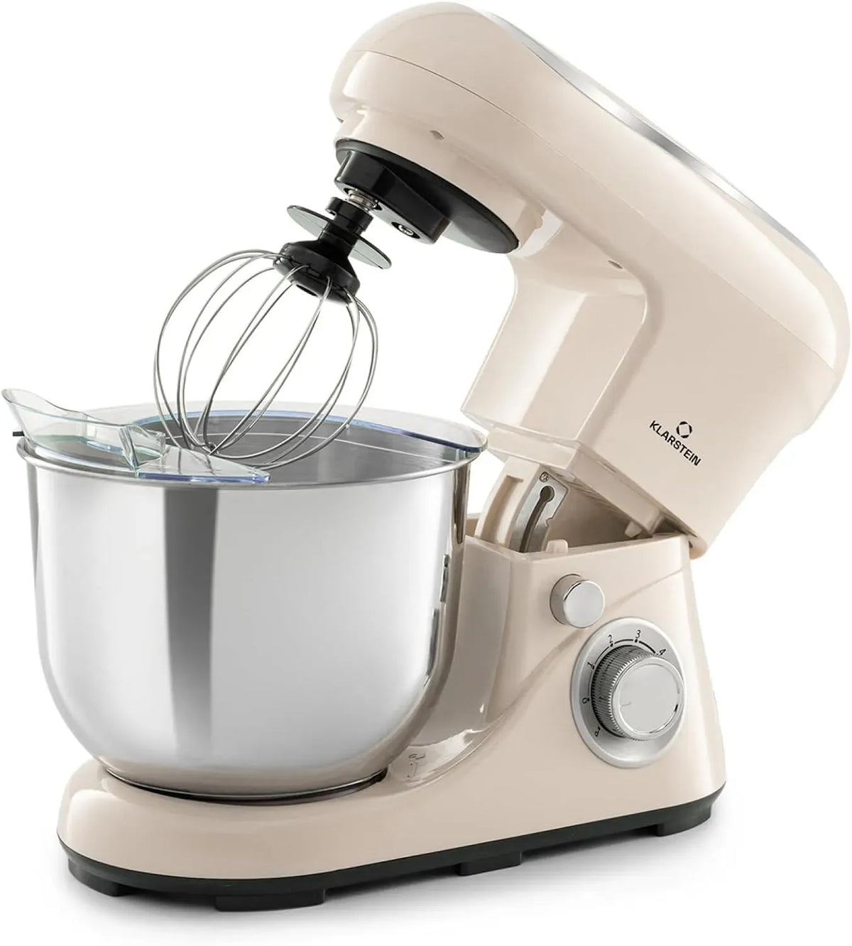 Klarstein Küchenmaschine, 5 L, 1300 W, 1300W Teigmaschine Klein, 6 Stufen, 5L Schüssel