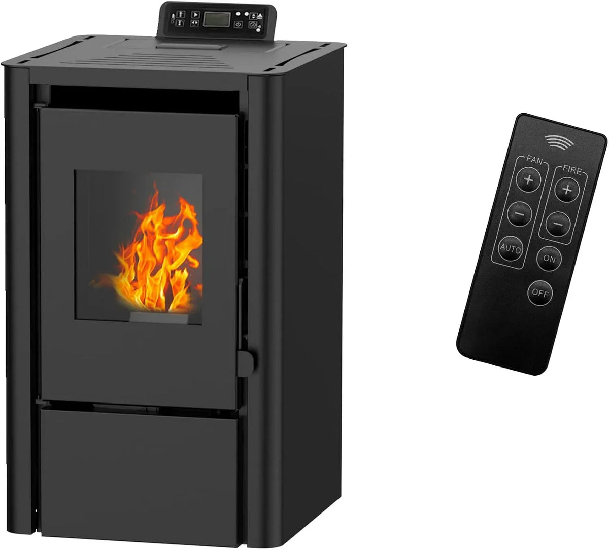 Luft-Pelletofen, Schwarz, 7,6 kW, Anita Luft-Pelletofen 7,6 kW schwarz Sannover