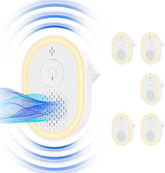 6er-Set Abwehr von Mäusen, Ultraschall Mäuseabwehr Plug-in Innen, Kakerlaken & Mücken, Ultraschall-Schädlingsbekämpfer für Innenräume Haustiersicher