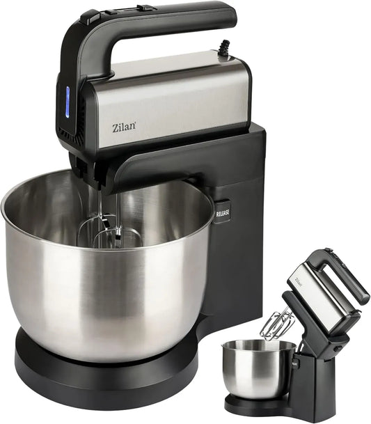 Knetmaschine, 3,5 L, 500 W, Edelstahl, 5 Stufen, Handmixer