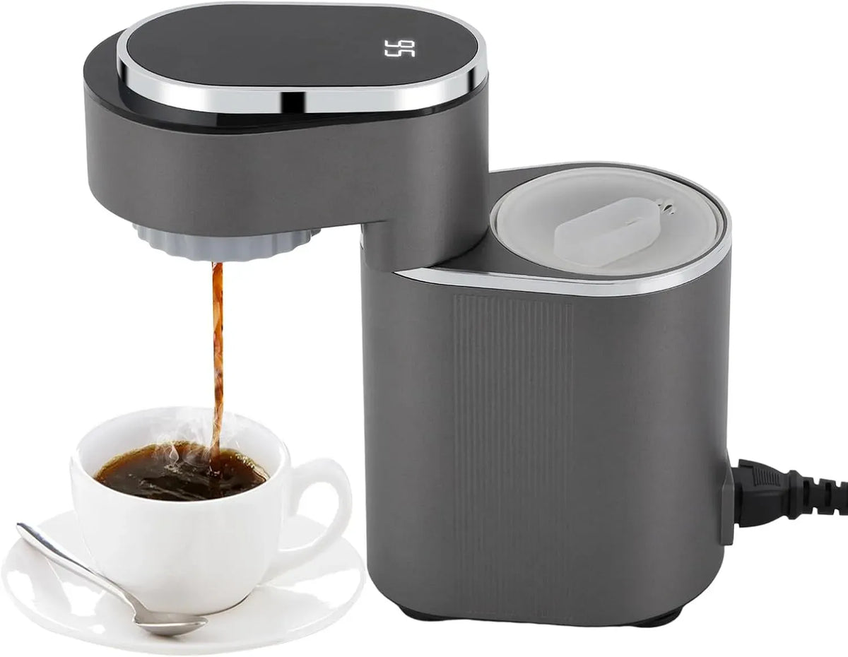Espressomaschine, 600 W, 85 bis 95 °C, Kompakte, tragbar, tragbare Kaffeemaschine 600W, 150ml Tank, LED-Display