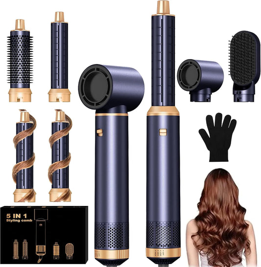 Warmluftbürste, Heißluftbürste, Föhn, Wärmefunktion, Blau, für Frauen Haar Styling, UKLISS