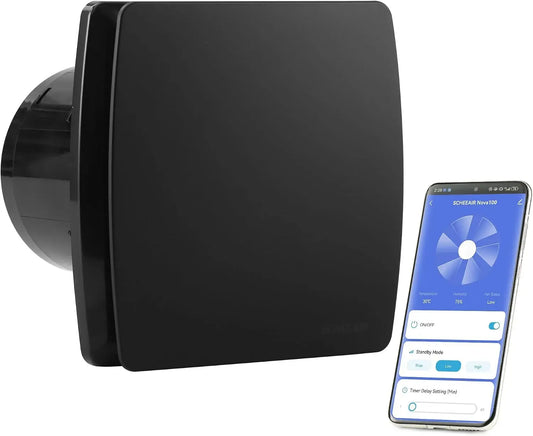 Nova100B Badlüfter, 100 mm, WLAN, Schwarz, Smart
