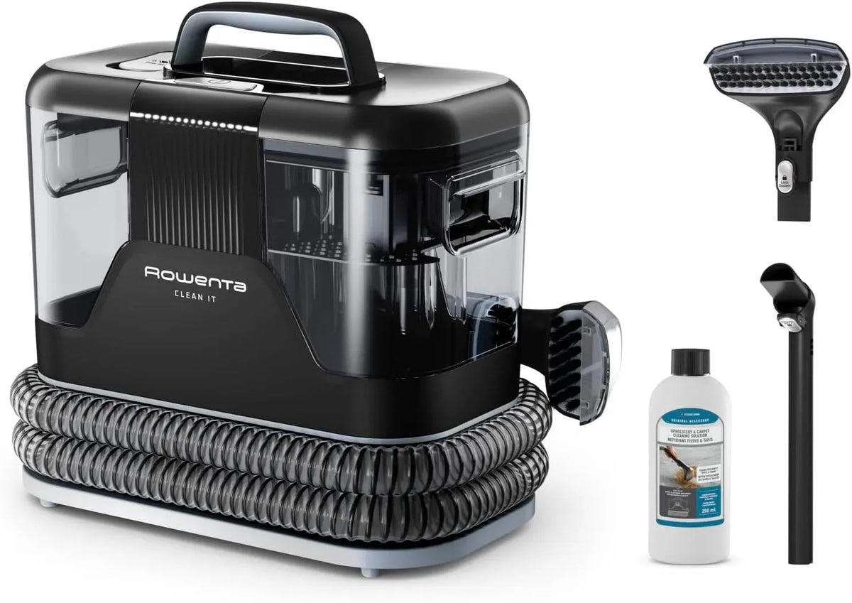 Rowenta 1.8-Liter-Tank IN5010F0 Fleckenreiniger, Teppichreiniger, Teppich- und Polsterreinigungsgerät, 400 W, tragbar, Schwarz