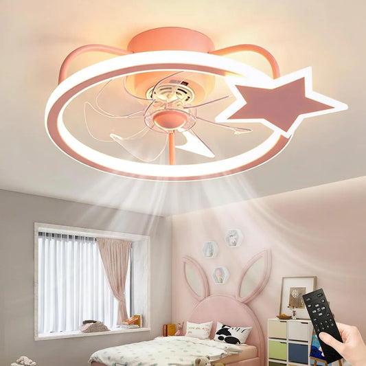 Ventilator 96W-50cm, 96 W, Ventilator zur Luftzirkulation, Deckenventilator mit Beleuchtung Dimmbar Kinderzimmer