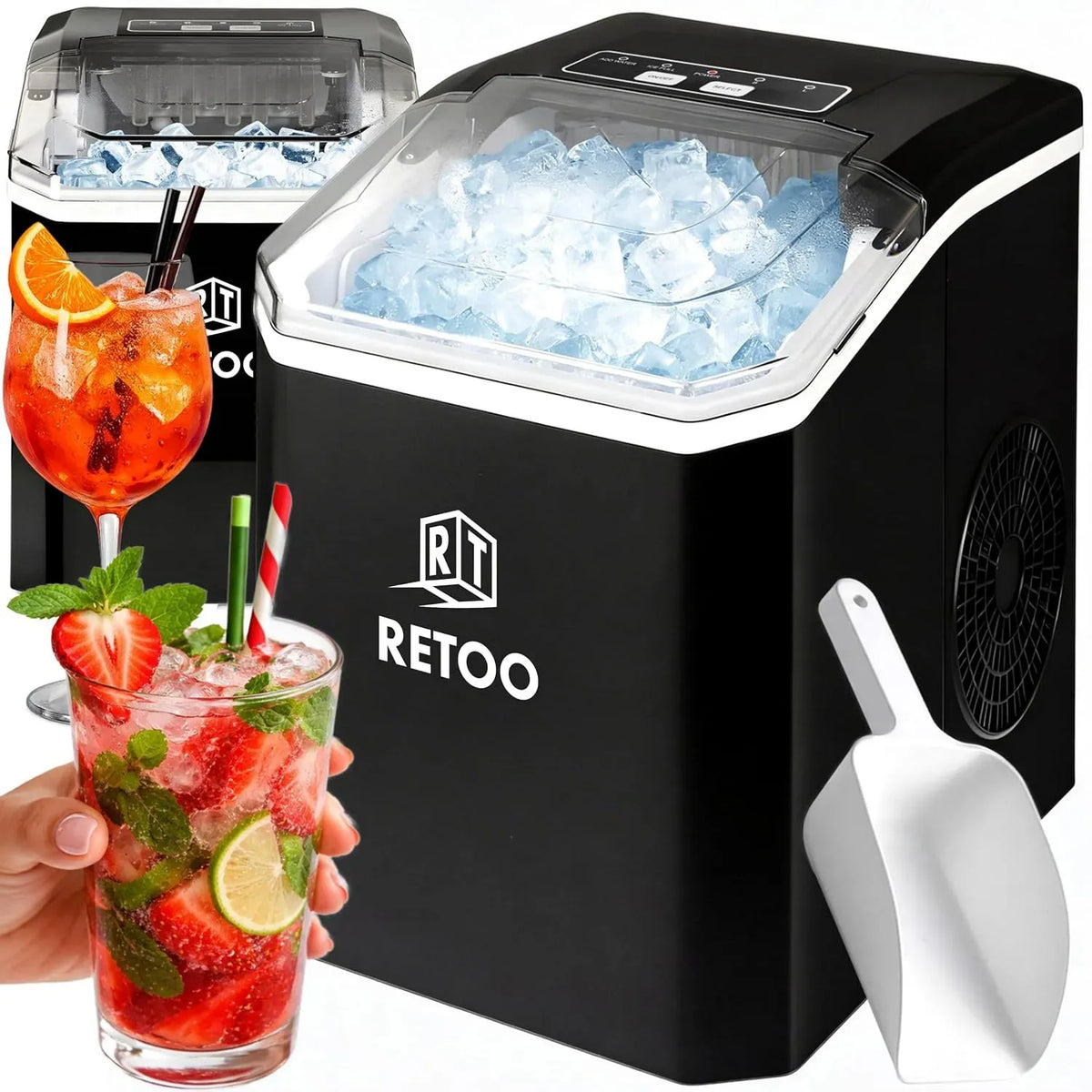 Eiswürfelmaschine, Retoo kg/24h, 9 Eiswürfel/6–12 Min