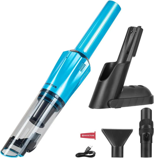 Staubsauger 9tlg, Blau, Staubbehälter 70 ML Farbe Blau, Saugleistung 12000 Pa, HEPA Filter