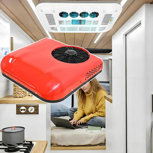 Klimaanlage, 12 V, leise, 2 Temperaturzonen, 12V 24V DC LKW AC mit Fernbedienung, ultra-leise effiziente Kühlung