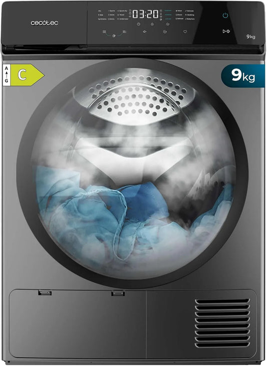 Cecotec Bolero DressCode Dry Wäschetrockner, 15 Programme, 9 kg, Energieklasse A, Inverter, Edelstahl