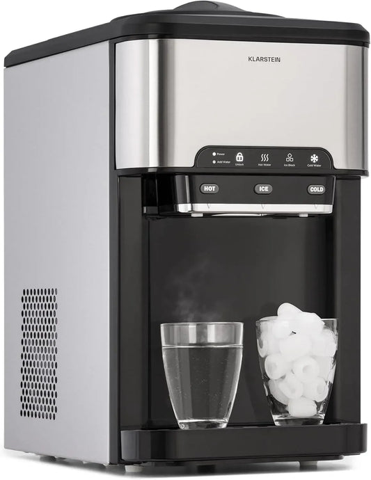 Klarstein 20kg/24h Eiswürfelmaschine, 3 L, Camping, Selbstreinigend mit 3L Eiswürfelbehälter