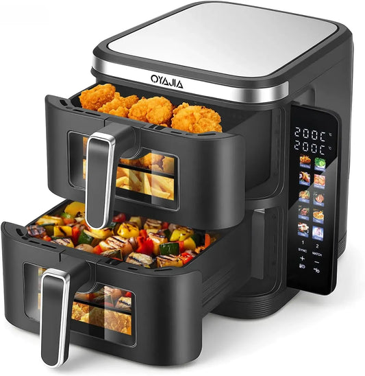 Heißluftfritteuse, 11 L, 80 bis 200 °C, Touch-Bedienung, Klappbares Touchdisplay