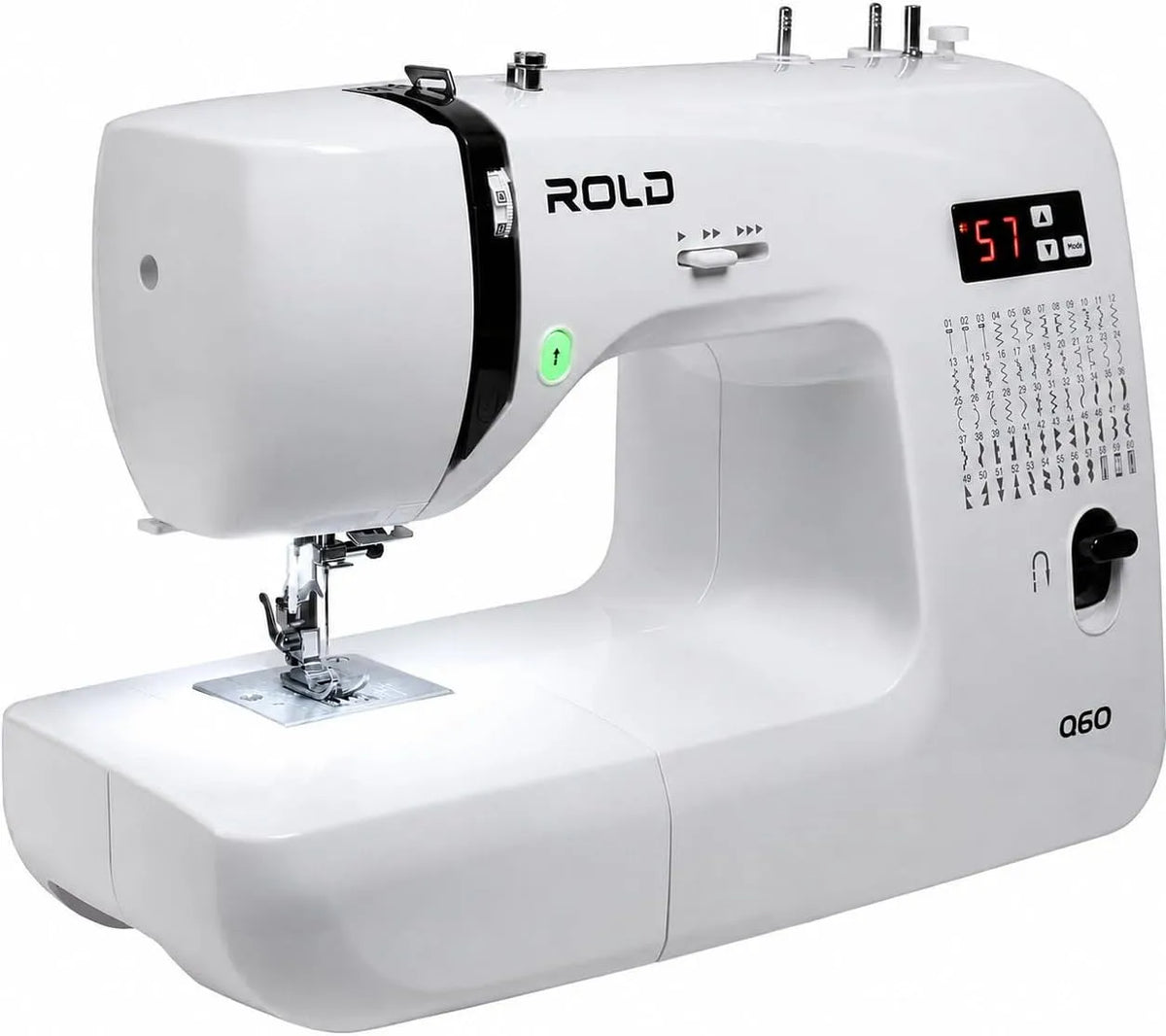 Q60 Computernähmaschine, elektrische Nähmaschine, 60 Stichprogramme, LED-Beleuchtung, ROLD