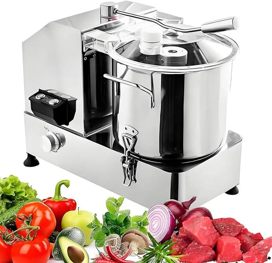 Küchenmaschine, 9 L, 1800 W, Edelstahl, Stufenlos Einstellbare Geschwindigkeit, 2500 U/Min, Obst Und Fleisch 9L, 1800 W Elektrischer Gemüseschneider