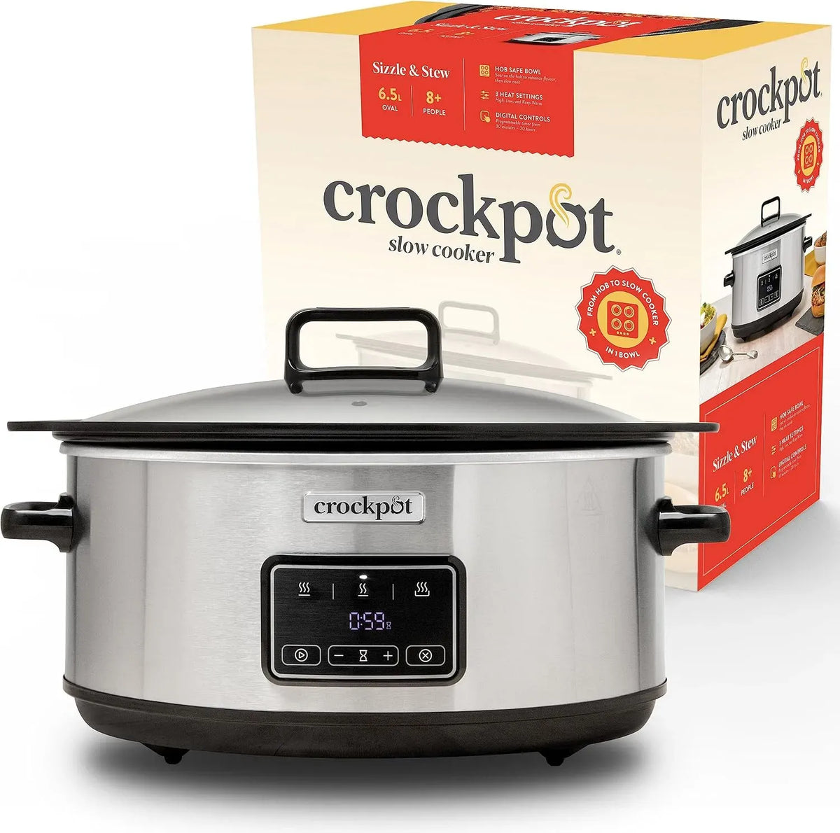 Cooker, Digital, Crockpot Sizzle & Stew Digital Slow Cooker