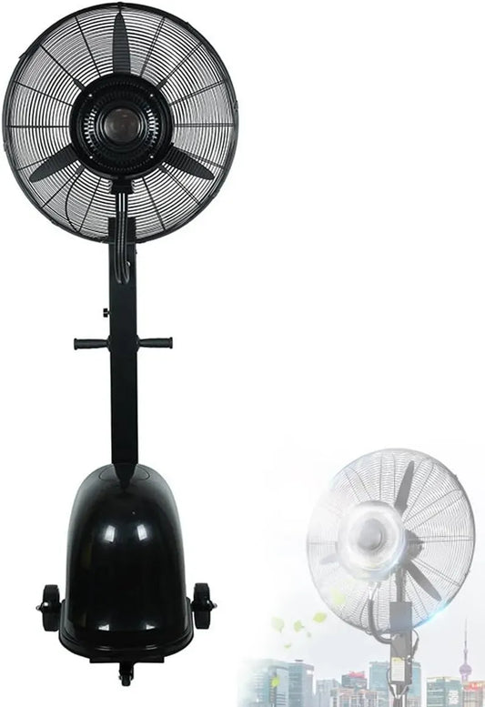 Ventilator, Outdoor, Ventilator zur Luftzirkulation, Oszillierender Nebel-Standventilator