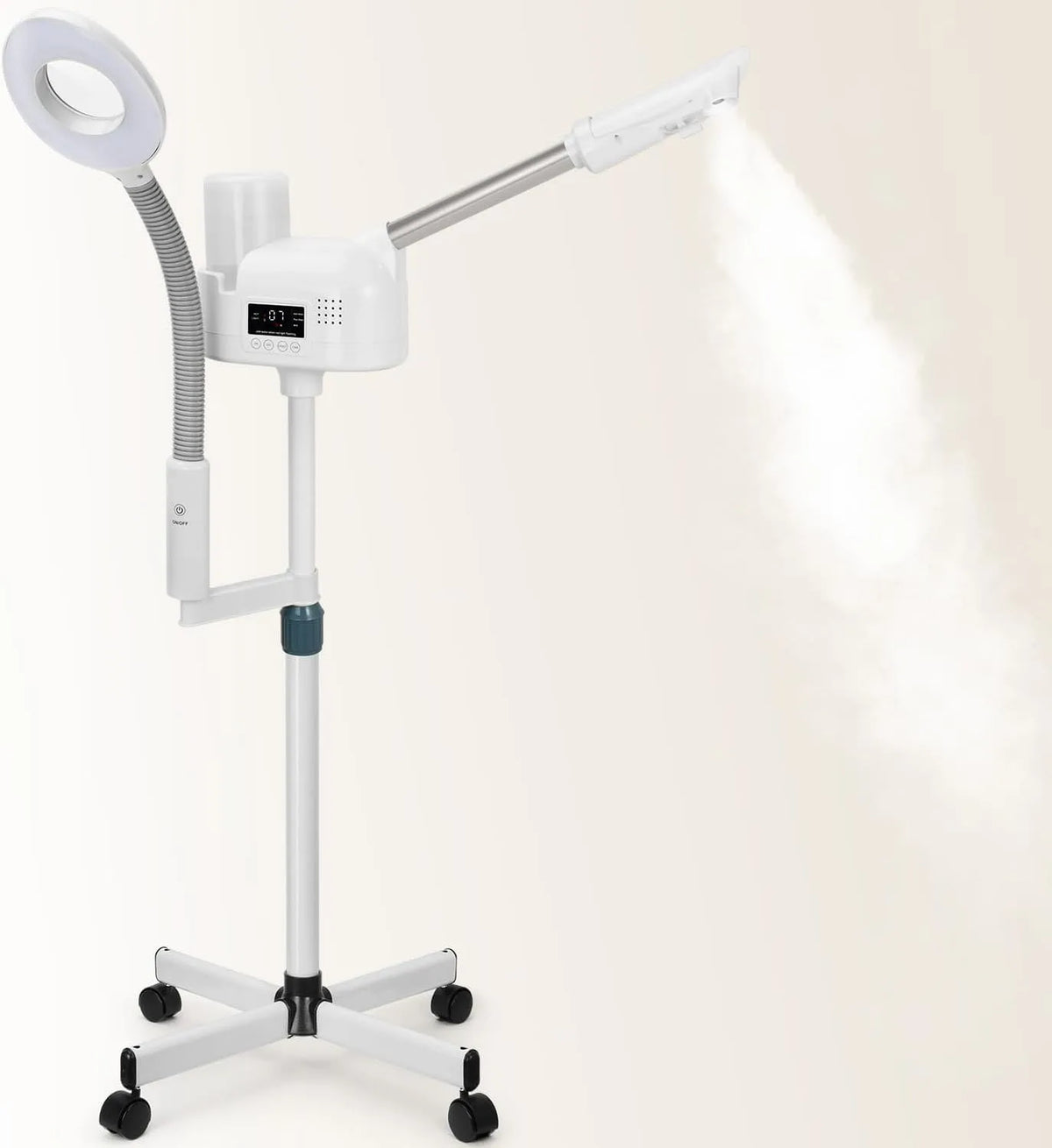 5-facher 2-in-1-Gesichtsdampfer Ästhetiker-Dampfgarer, Vergrößerungslampe, PTC-Heizung, Wohnzimmergestaltung, gewerblich, Wärmefunktion, für Salon