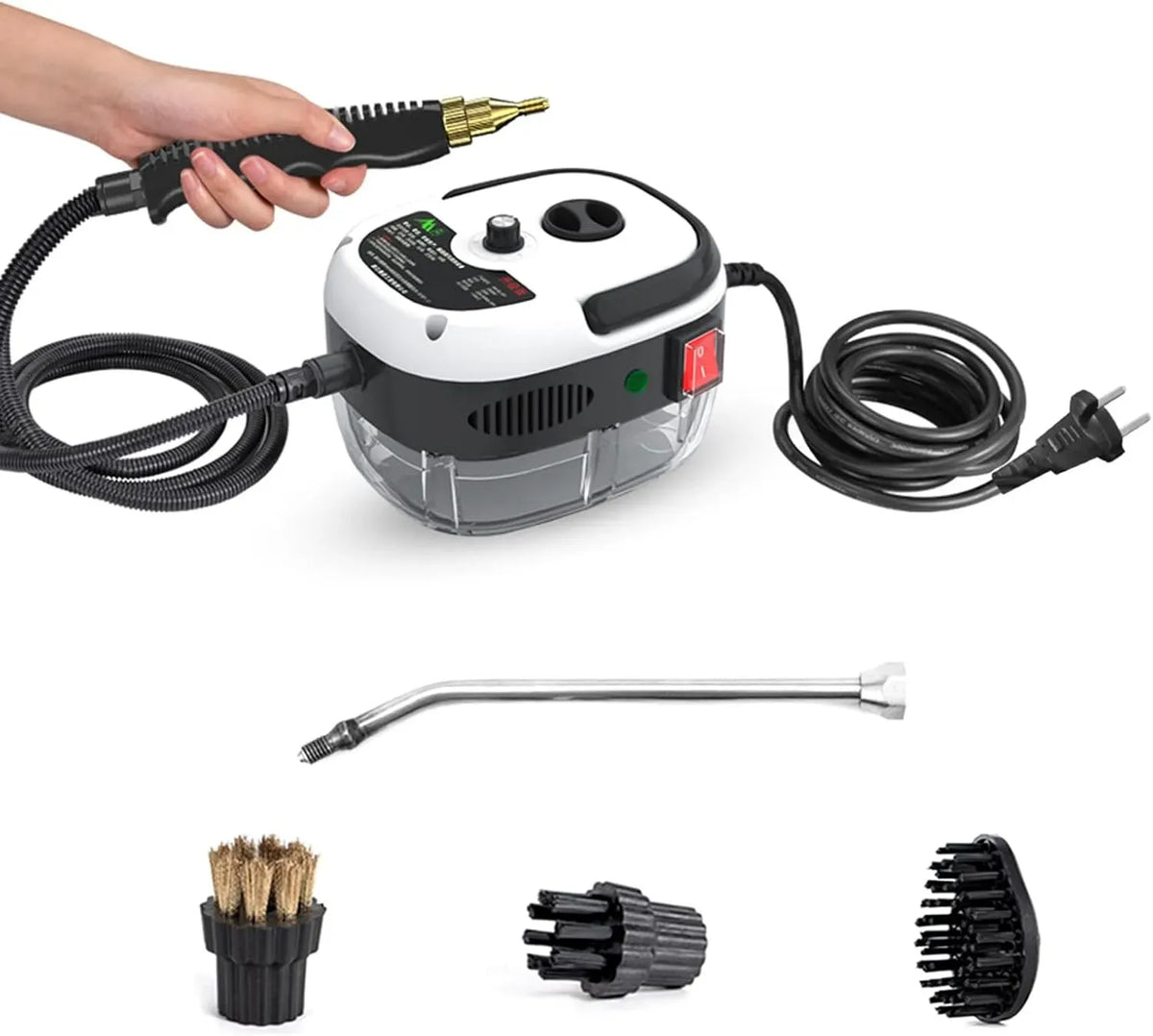 Dampfreiniger, 2500 W, Druckdampf, tragbar, Einsatz auf Böden, in Küche, Auto und an Fenstern