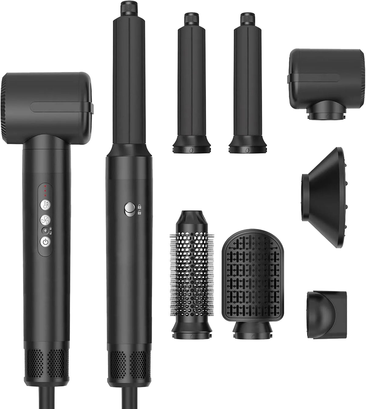 Wäschetrockner, UKLISS, gewerblich, Airstyler Pro 7 in 1,1400w Ionen Föhn mit Diffusor, 1,1400 w