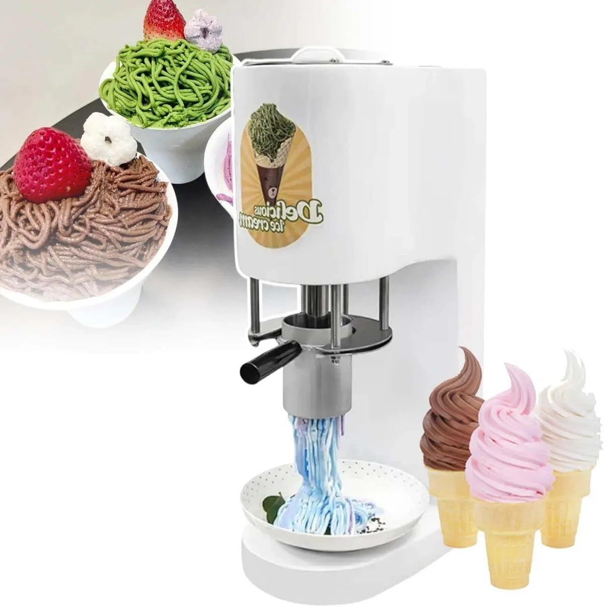 Nudelmaschine, Nudelbereiter, Nudelbereiter für frische Pasta, Eismaschine FüR Zuhause Oder Gewerbe