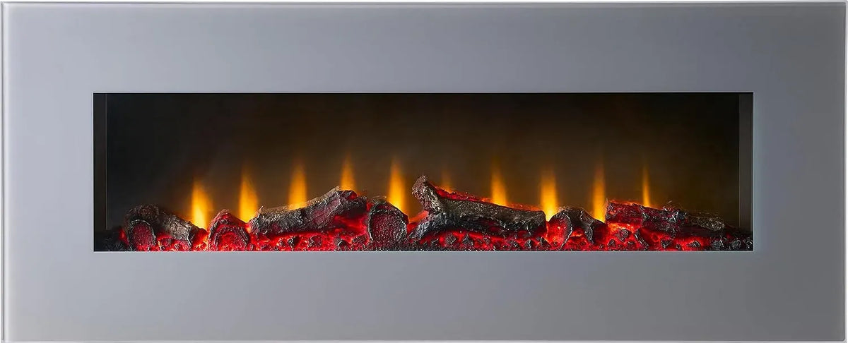 WM-9505 Wandkamin, 107 cm, Grau, Sureflame, Elektrischer Wandkamin mit Fernbedienung in Grau
