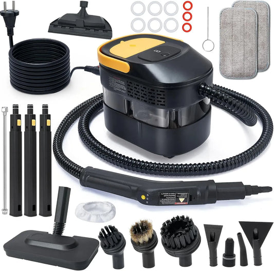 Dampfreiniger, 2500 W, Dampfreiniger 10s, Druckdampf, tragbar, 1600ML Tank Tragbarer Hochdruck, 2500W Steam Cleaner, 3 verstellbare Dampfstufen