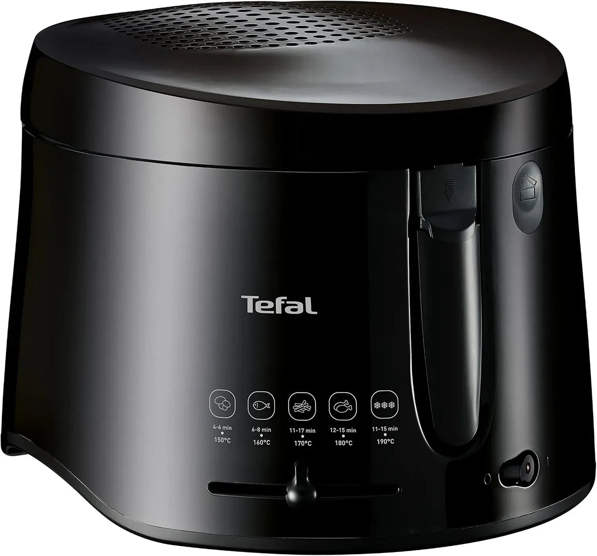 Tefal FF1078 Fritteuse, 150 bis 190 °C, 1,2 kg, Thermostat, Schwarz